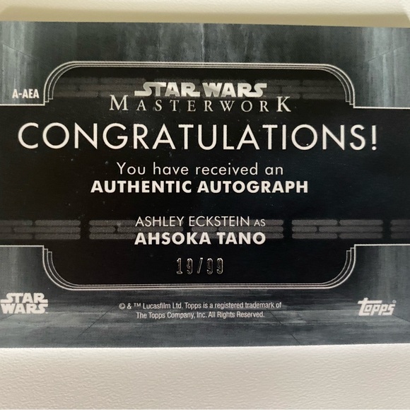 Topps Star Wars Masterwork Trading Card - Blue and Black - Picture 2 of 6